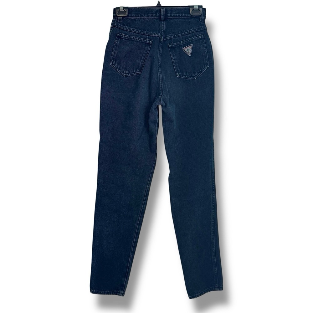 Vintage Palmettos Black Wash High Waisted Mom Jeans Size 7 /‎ 26 Tapered Fit